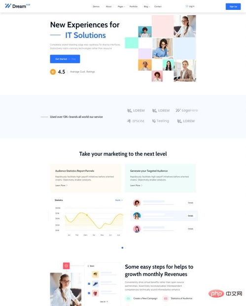 bootstrap藍色企業(yè)模板工廠門戶html5網站 offshore免費下載 企業(yè)站源碼 php中文網源碼